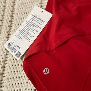 lululemon Red 4” Shorts